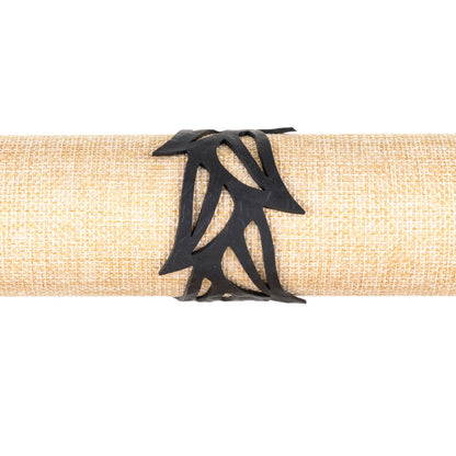 Black Tulip Rubber Bracelet